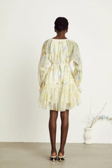 Anaël floral-print flared mini dress
