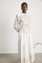 Azzurra graphic-print blouse & skirt matching set