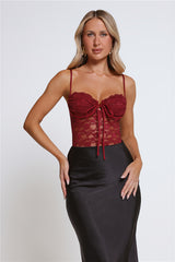 Rouge Lace Bodysuit Burgundy