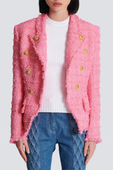 Hazel Gold Buttoned Tweed Jacket