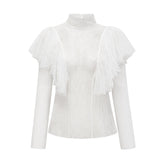 Cindy floral lace-detail top