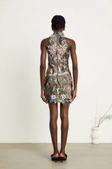 Géraldine sequin-embellished embroidery mini dress