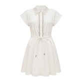 Analissa crystal-embellished mini dress
