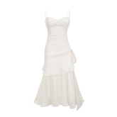 Bérénice layered flounce-hem midi dress