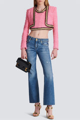 Betty Tweed Chain Cropped Jacket