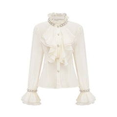 Hélène ruffled embellished shirt