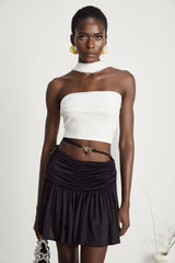 Hart white ruched corset top