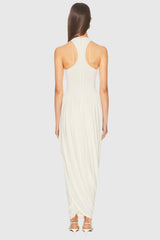 Doyle Sleeveless Ruched Maxi Dress - White