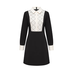 Esmée contrast-color embellished mini dress