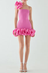 Constance Puff Satin Mini Dress