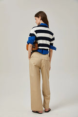 Adèle color-block striped shirt