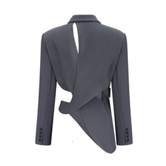Amelia asymmetric cut-out jacket