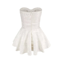 Airina lace-embroidered flared mini dress