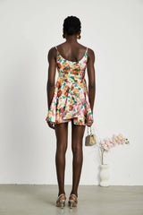 Louise floral-print mini dress