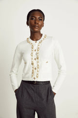 Karine chain-link knitted cardigan