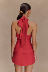 Kallie Linen Peplum Top