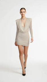 Celie Ivory Draped Elegance Mini