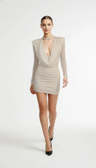 Celie Ivory Draped Elegance Mini
