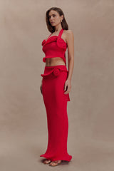 Samira Halter Knit Twist Top