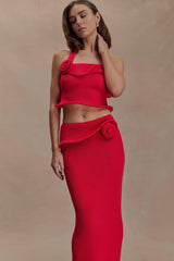 Samira Halter Knit Twist Top
