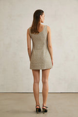 Agathe tweed scoop-neck mini dress