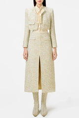 Bavat Tweed Blazer Two Piece Set - Mint
