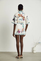 Isabelle floral-print mini dress
