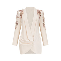 Éléna embellished sequined blazer dress