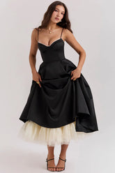 Billy Ballerina Midi Dress - Black