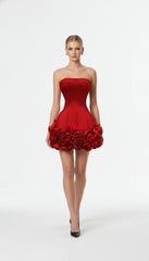 Maison Celie – Rouge Couture Bloom Corset Mini Dress