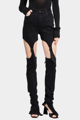 Linnea Cutout Buckled Jeans - Black
