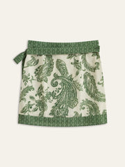 Paisley Print Wrap Skirt