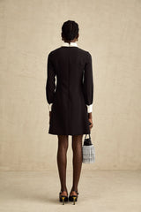 Esmée contrast-color embellished mini dress