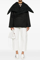 Fern Lapel Padded Jacket - Black