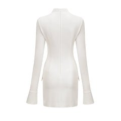 Coline fitted flared cuffs mini dress