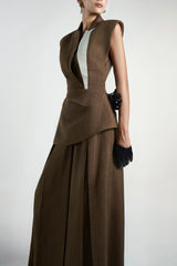 Bryanne Asymmetric Gilet Top