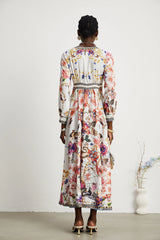 Airina floral V-neck maxi dress