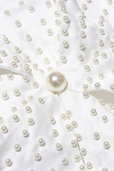 Elaine Floral Pearl Top - White