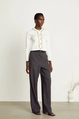 Karine chain-link knitted cardigan