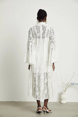 Céline lace cut-out midi dress