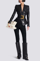 Jodell Belted Leather Jacket