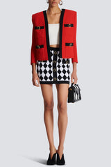 Abiga Diamond Jacquard Knit Skirt