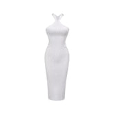 Margeaux halterneck cut-out midi dress