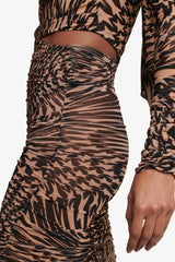 Audrina Star Mesh Asymmetric Mini Dress