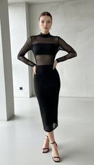 Maison Midi Party Dresses for Women Long Sleeve