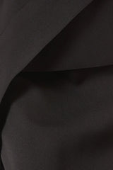 Chapera Asymmetrical Pleat Maxi Dress - Black