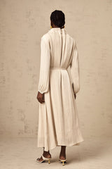 Agata self-tie tulle midi dress