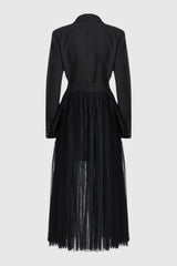 Cabo Double-Breasted Blazer And Tulle Skirt Set