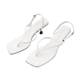 Catriona thong leather sandals