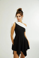 Émeline asymmetric mini dress